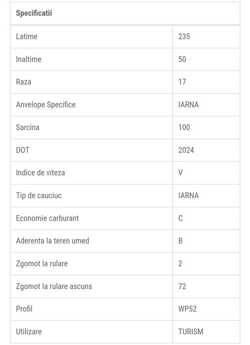 Anvelope  iarna 235 50 17 ca noi kumho Winter craft wp52 235 50 17