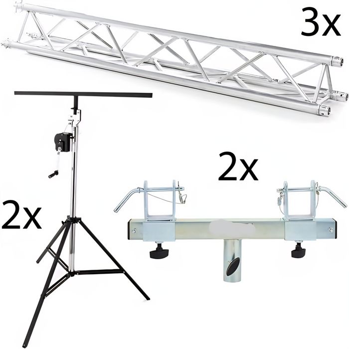Set complet schela lumini 4-6 metri trepied grinda trio F33 Globaltrus