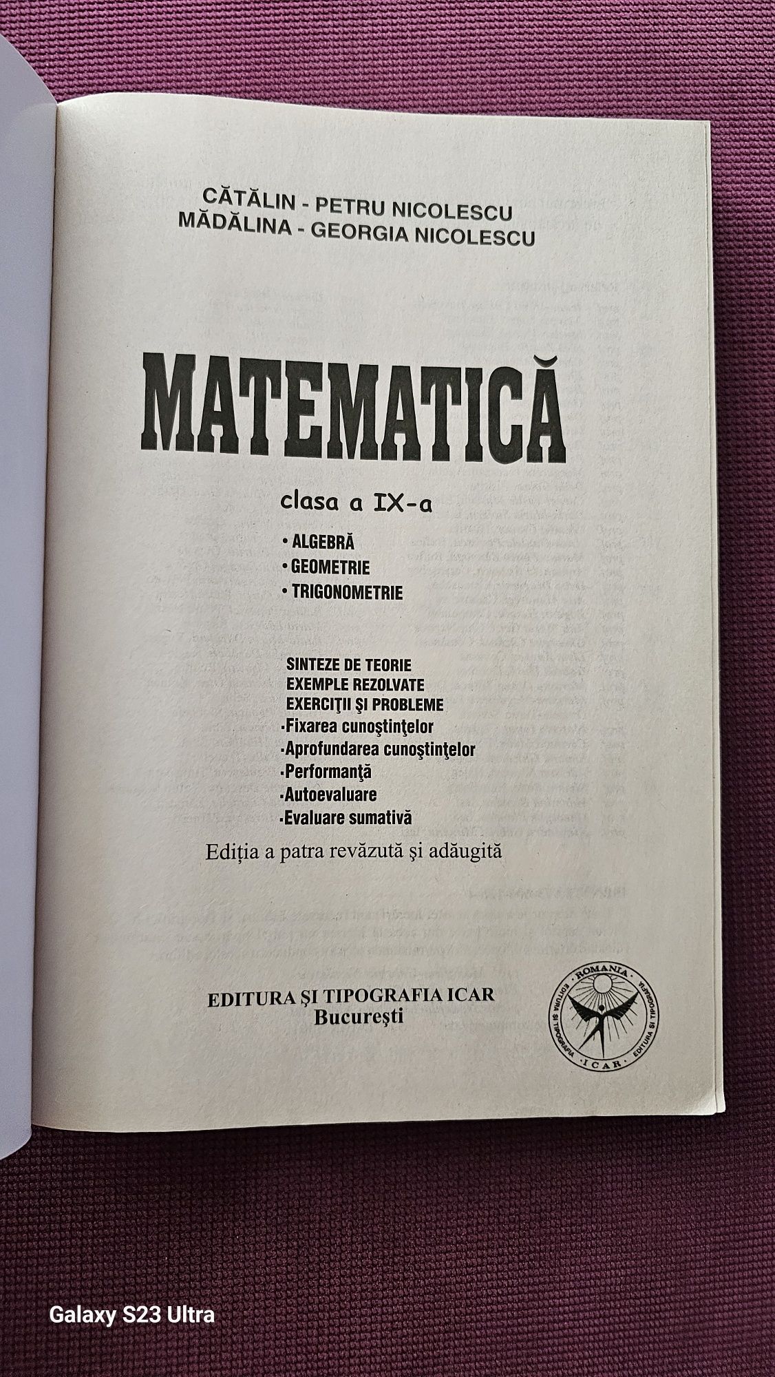Matematica a IX-a - Sinteze de teorie