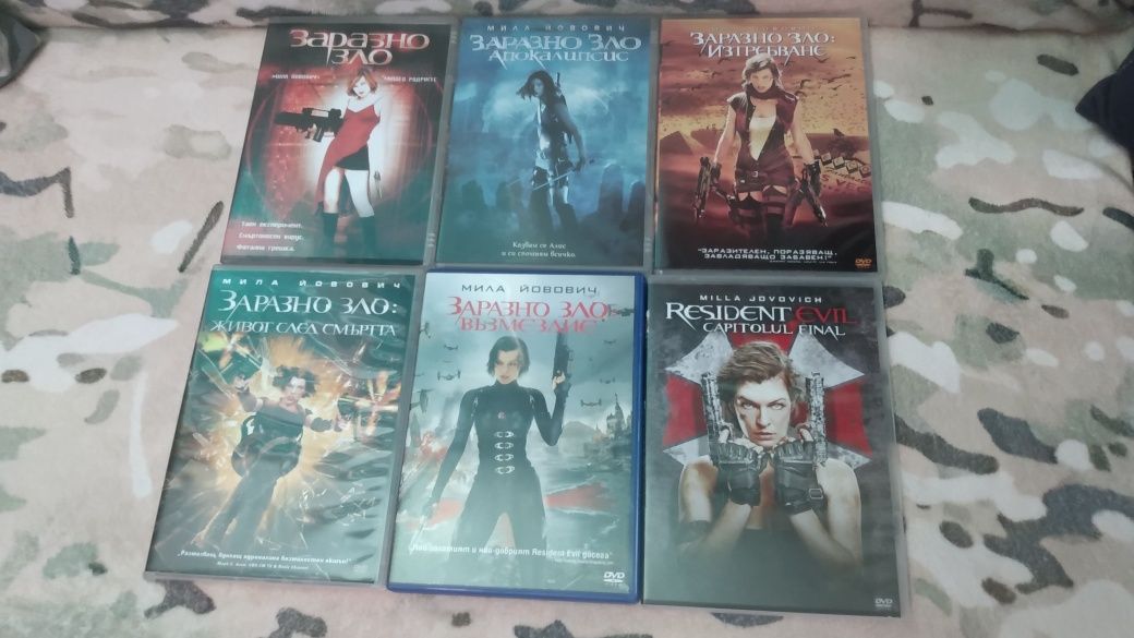 Колекция ,,Заразно Зло,,/Resident Evil Dvd+ Blu Ray