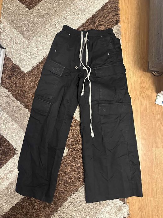 Blugi Rick Owens Baggy Bela Cargos Negri Marime M