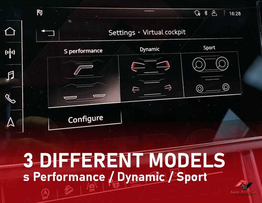 Tema RS Ceasuri Virtual Cockpit Gen2 Audi A6 C8 A7 4K A8 Q8 e-tron GT