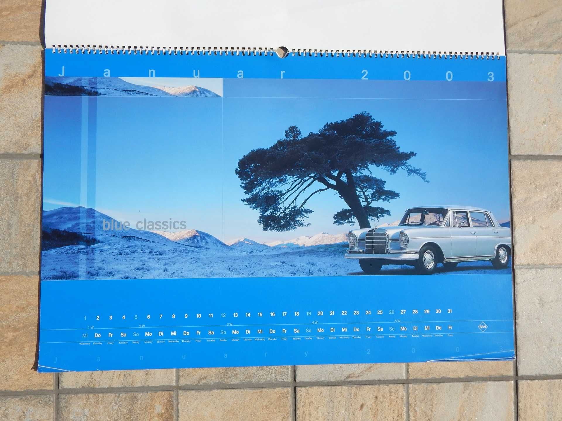 Calendar an 2003 masini clasice blue Classics ARAL 65 x 45 cm