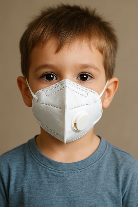 В наличии детские респираторные маски KN95 с клапаном
