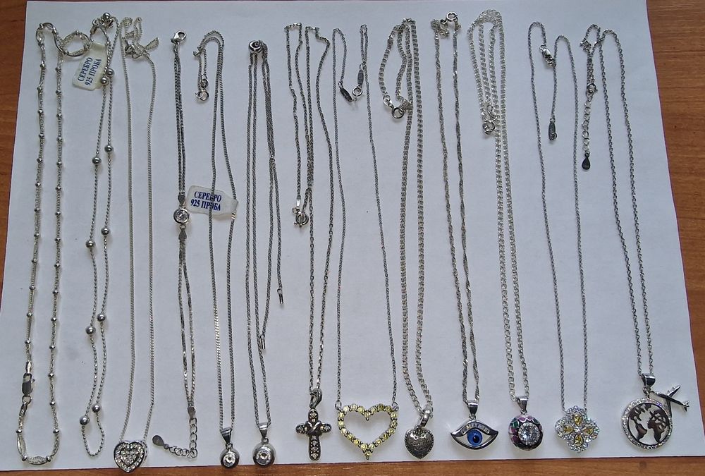 Серебро 925, цепи с подвеской