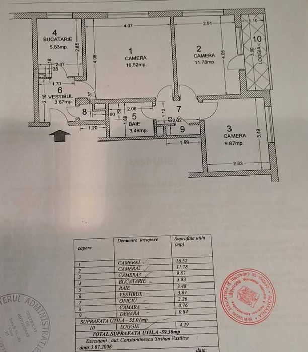 Vand apartament 3 camere Ion Mihalache - Chibrit