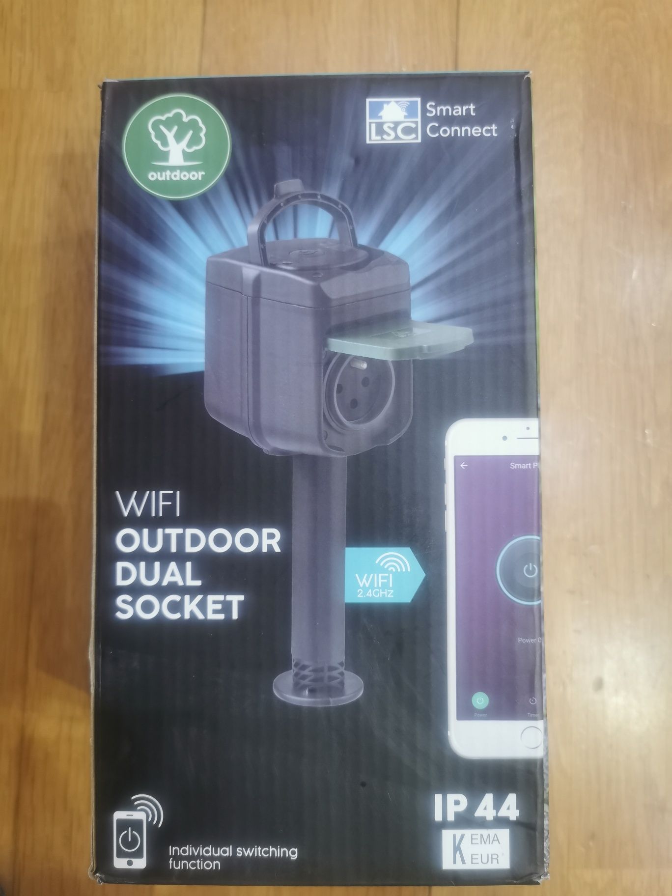 WiFi градински влагозащитен смарт разклонител wifi outdoor dual socket