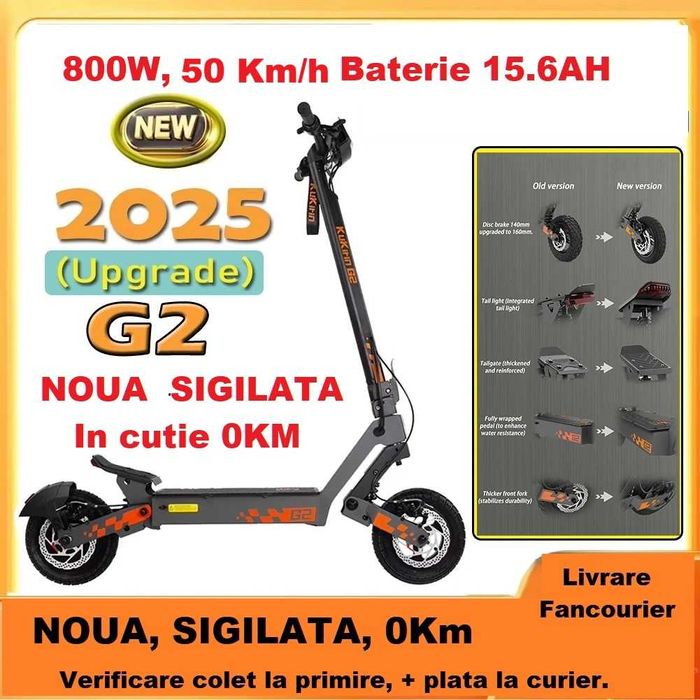 Kukirin G2‼️2025‼️Sigilata‼️NOUA‼️ 55km/h‼️ Motor Peak Power 1000W‼️