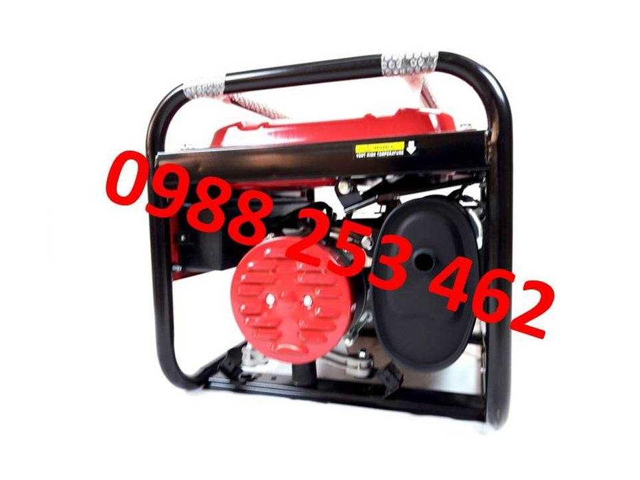 3,5 KW Генератор за ток монофазни Агрегат за ток 7 Hp с ръчен старт