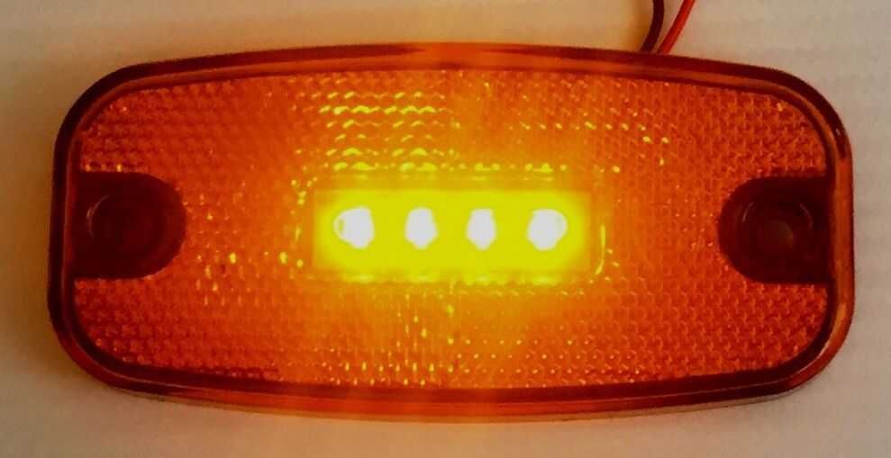 1 бр. диодни Лед LED габарити светлини за камион кола ОРАНЖЕВИ 12-24V