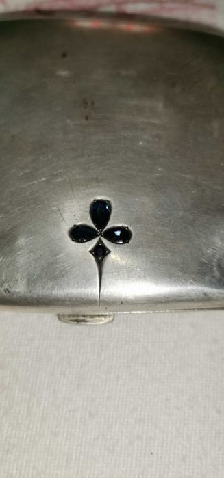 Tabachera din argint cu safire albastre Mitropolia Olteniei 1855/1900