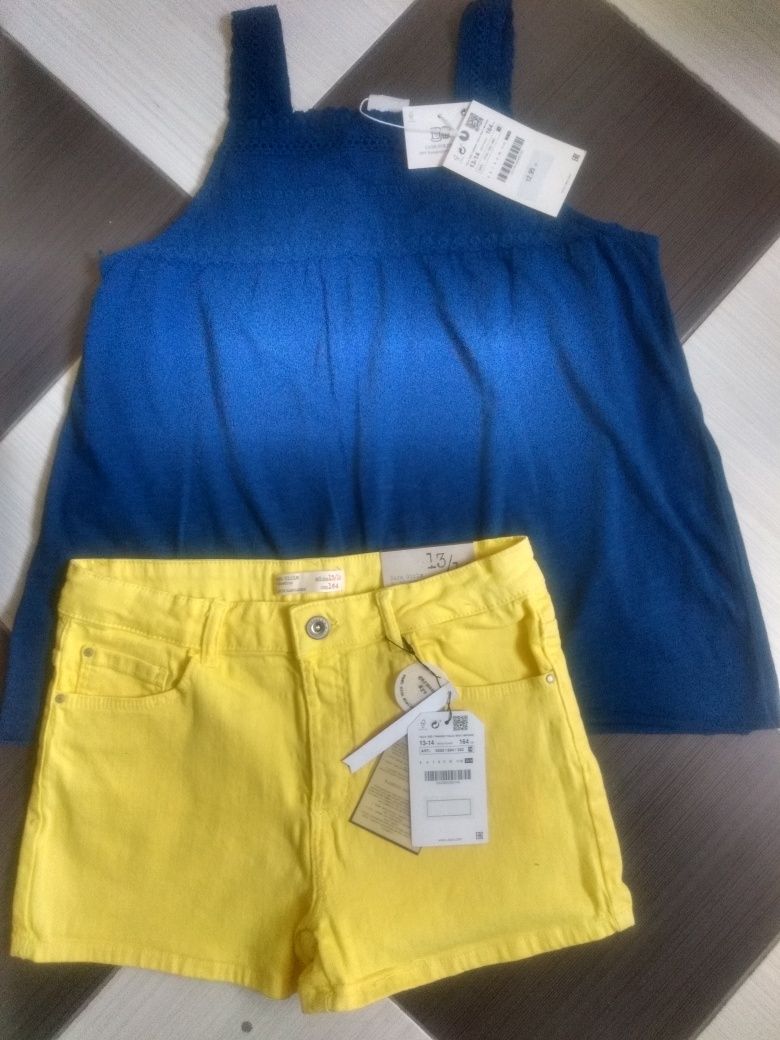 Цената е обща: нов къс панталон и  нова блуза zara