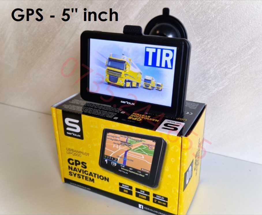 Navigatie GPS - SERIOUX 5"U-Pilot,pt Truck,TIR,Camion,Auto,Actualizat