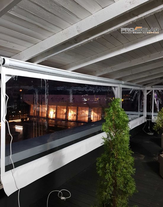 Pereti anti-vant/Rulou transparent/Folie capse/Prelata terasa ARAD