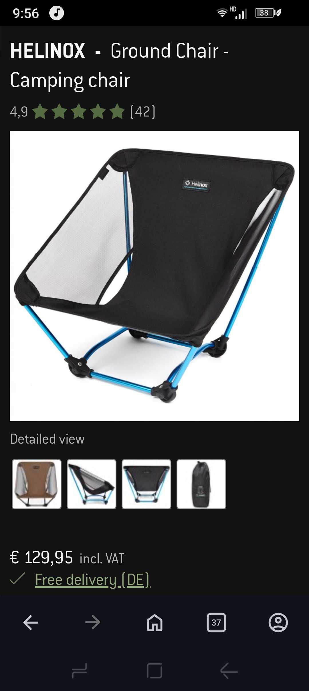 Scaun camping/pescuit Helinox Ground chair