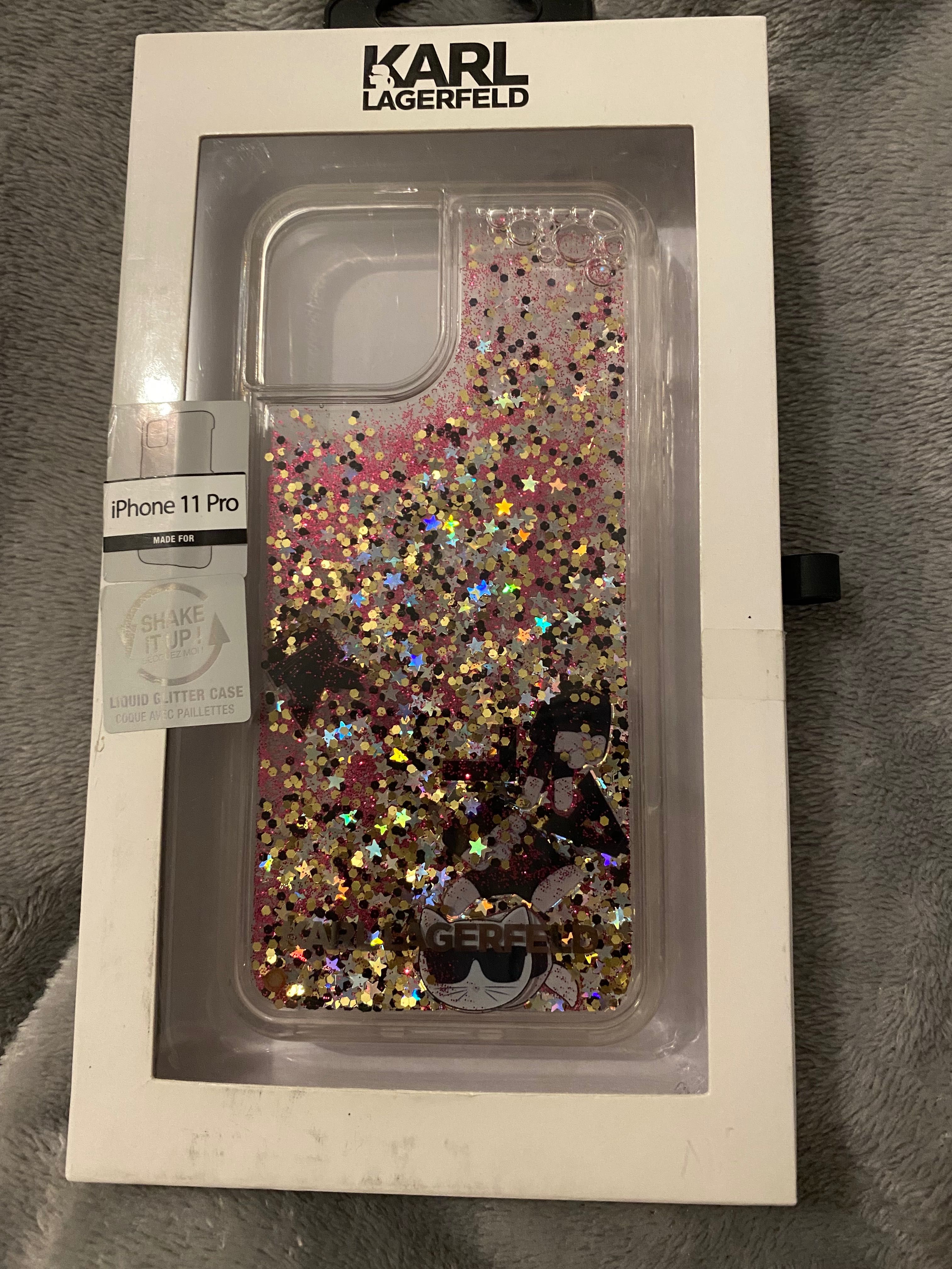 Husă Karl Lagerfeld iPhone 11 Pro, originală, liquid glitter, sigilată