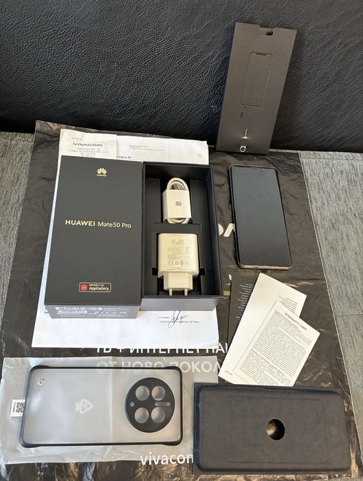 256GB Huawei Mate 50 Pro Vivacom Гаранция до 2025 г. Silver