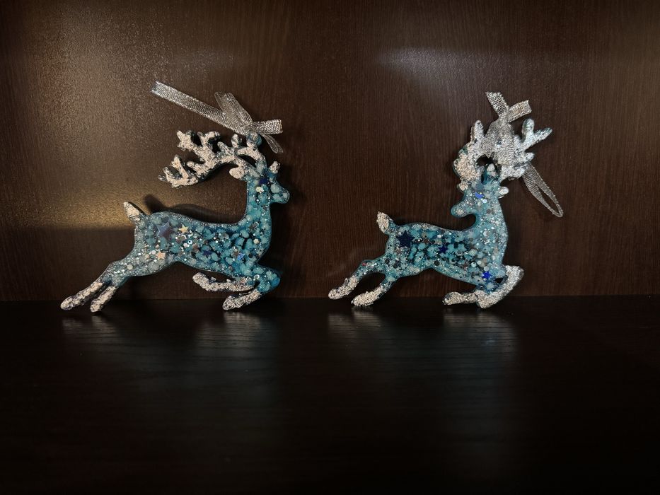 Игрушки ёлочные из эпоксидной смолы,декор ручной работы.