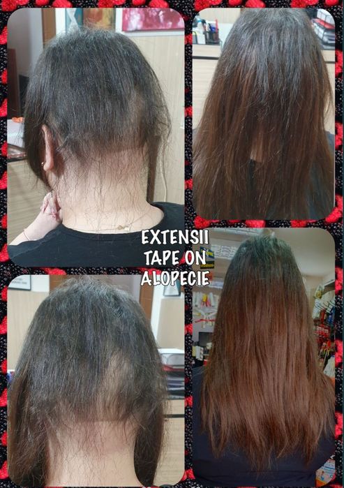 Aplicare extensii tape, keratina, nanoring, microring