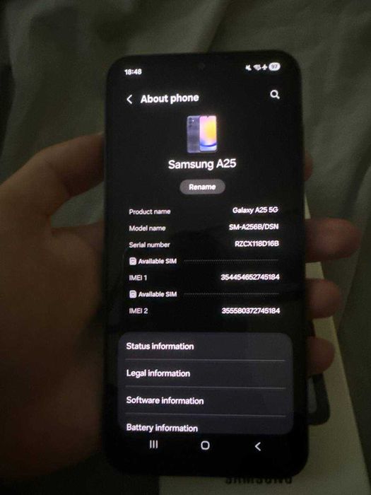 Samsung galaxy a25 5g Blue black 6gb | 128gb SM-A256B/DSN