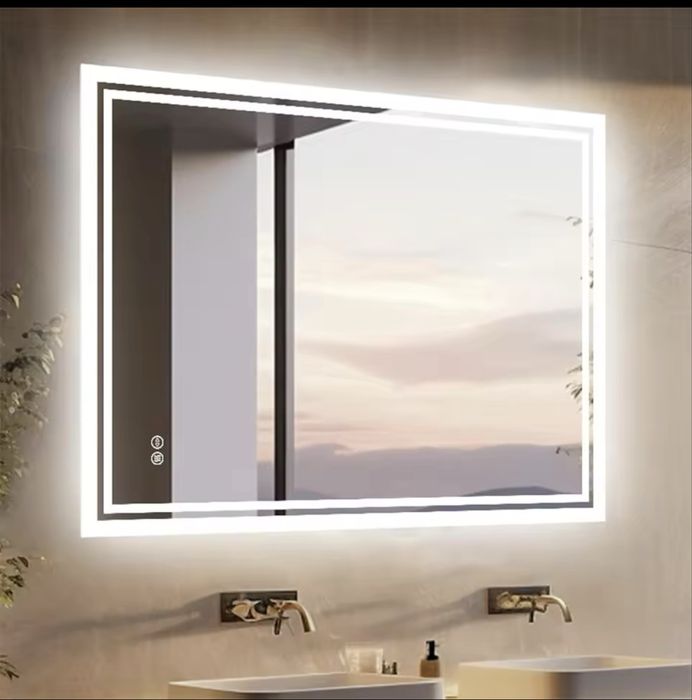 Oglinda baie led , 90x60 , functie dezaburire,montaj vertical-orizonta