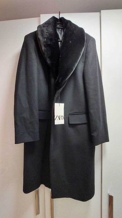 Palton ZARA barbati, negru, nou, marimea L