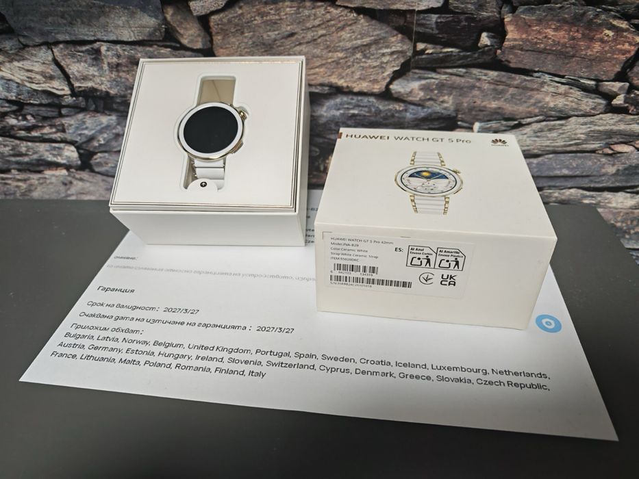 КАТО НОВ Huawei Watch GT 5 Pro Ceramic 24м. ГАРАНЦИЯ