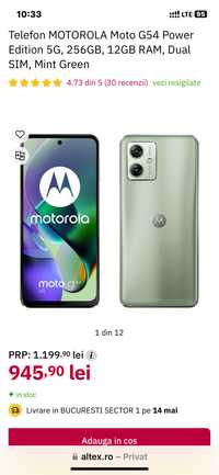 Motorola g54 power 12/256 gb nou
