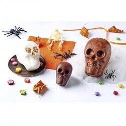 Set 6 matrite policarbonat ciocolata cap de schelet Halloween Mastrad