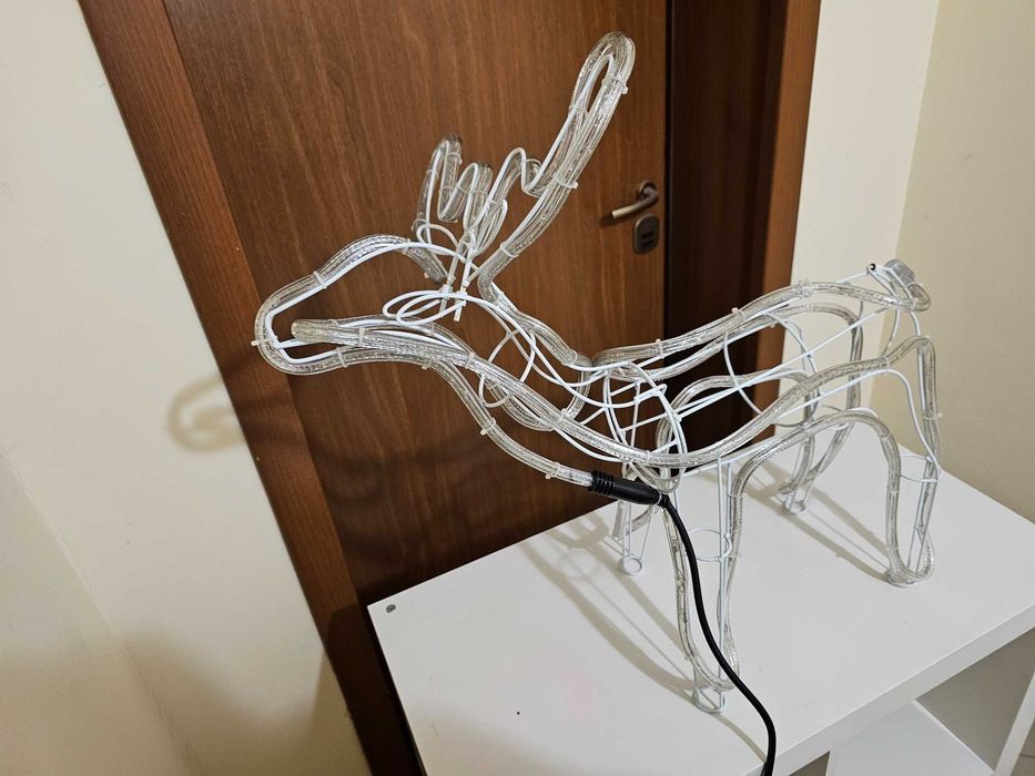 Еленче със шейна LED коледна украса