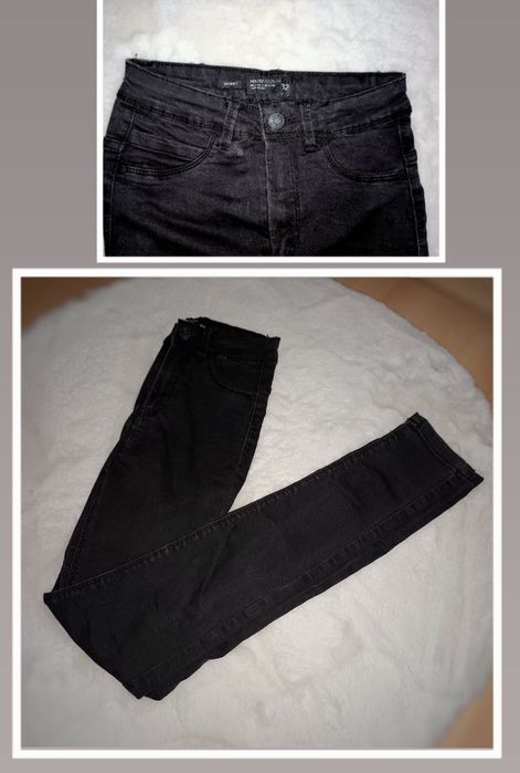 черни skinny дънки с висока талия House