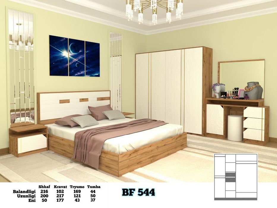 Спалный гарнитур хай-тек