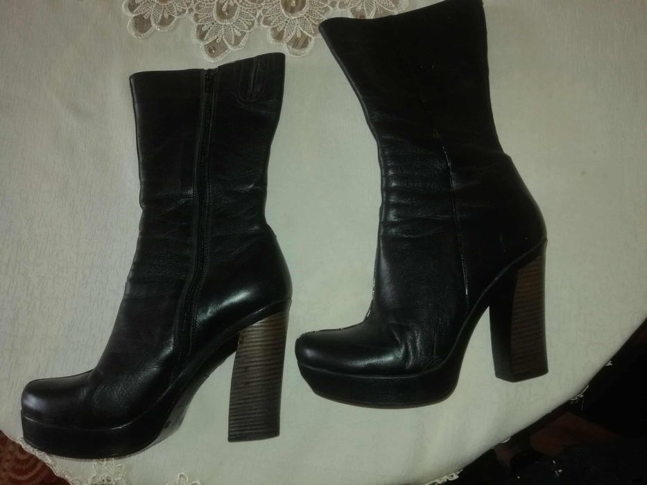 Кожени обувки черни