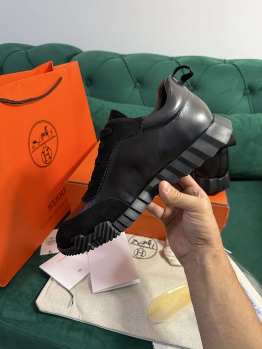 Adidasi Hermes piele naturala 100% Full Box colectie noua