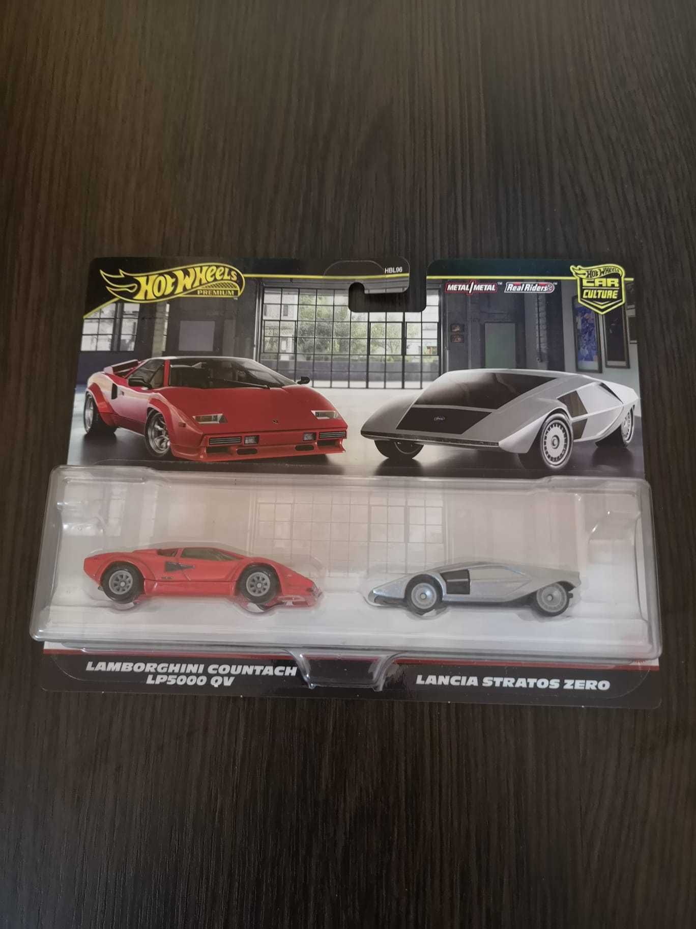 Mașinuțe Hot Wheels Premium duo pack Lamborghini Lancia Datsun Nissan