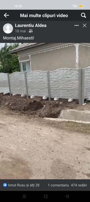 Gard beton placi