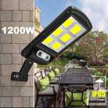 1200W соларна лампа с 96  LED диода с дистанционно  сензор за движение