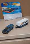 Macheta Volvo cu rulota masinuta cu remorca Hotwheels-jucarii colectie