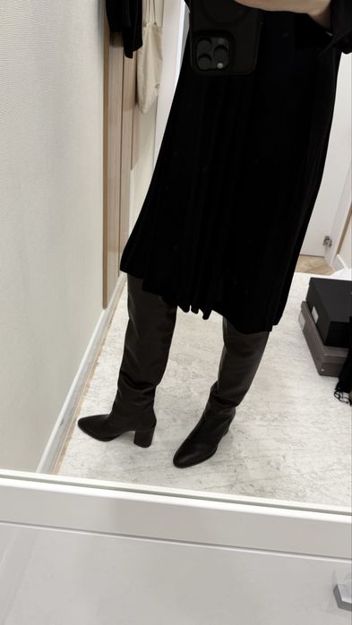 Длинные сапоги (ботфорты) от Massimo dutti