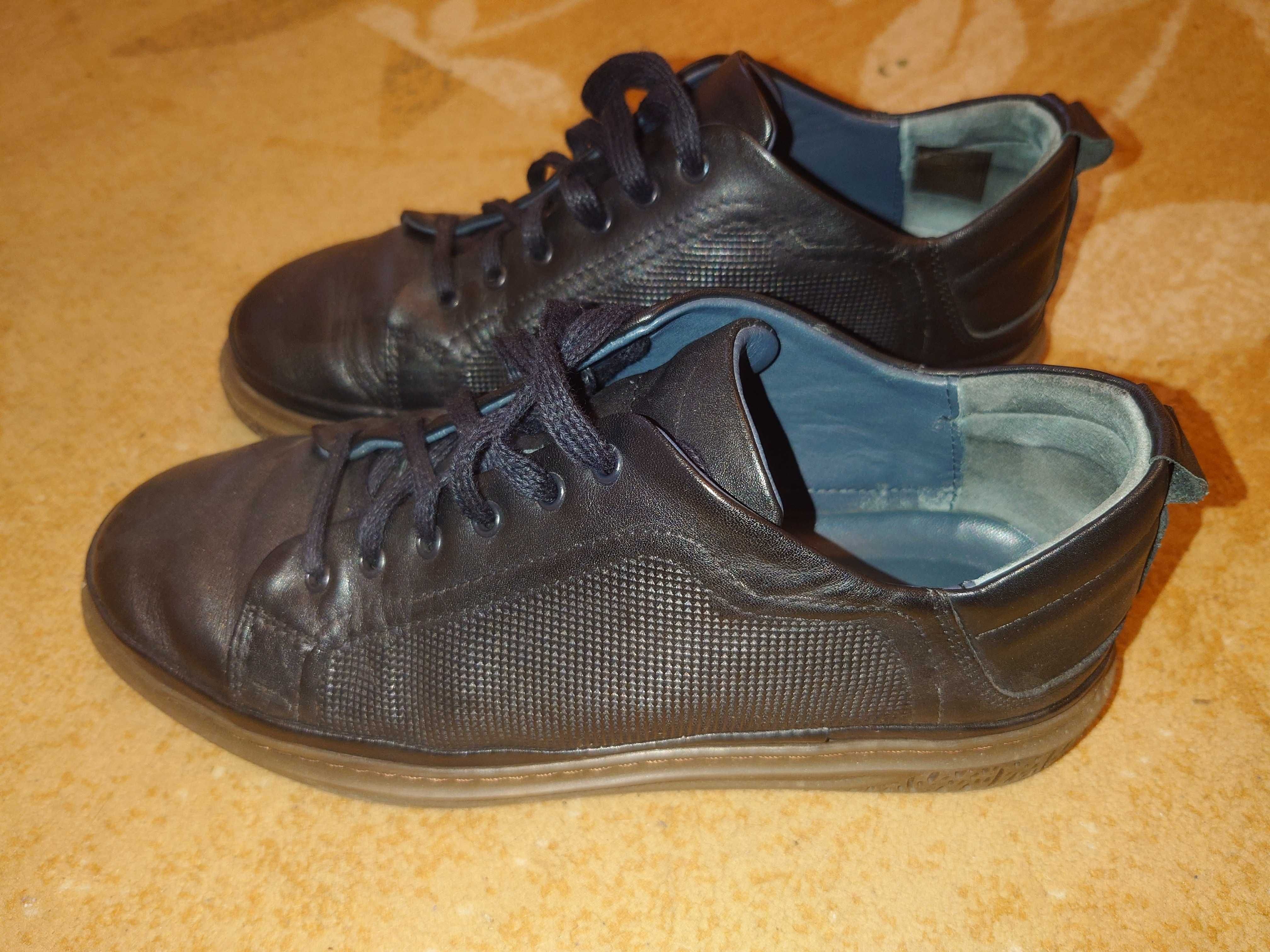 Pantofi OTTER negri, 33682, din piele naturala, marime 42