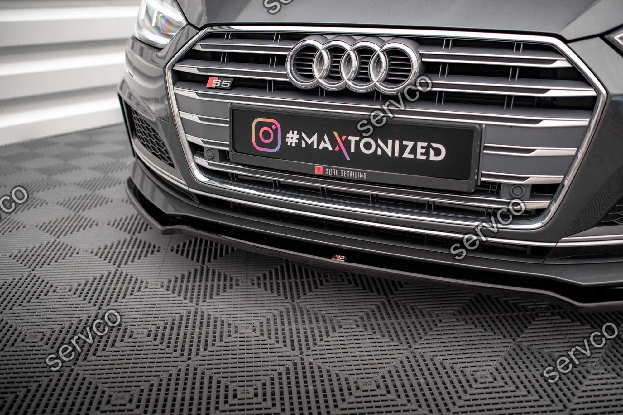 Prelungire bara fata lip Audi A5 F5 S-Line 2016-2019 v1 Maxton Design