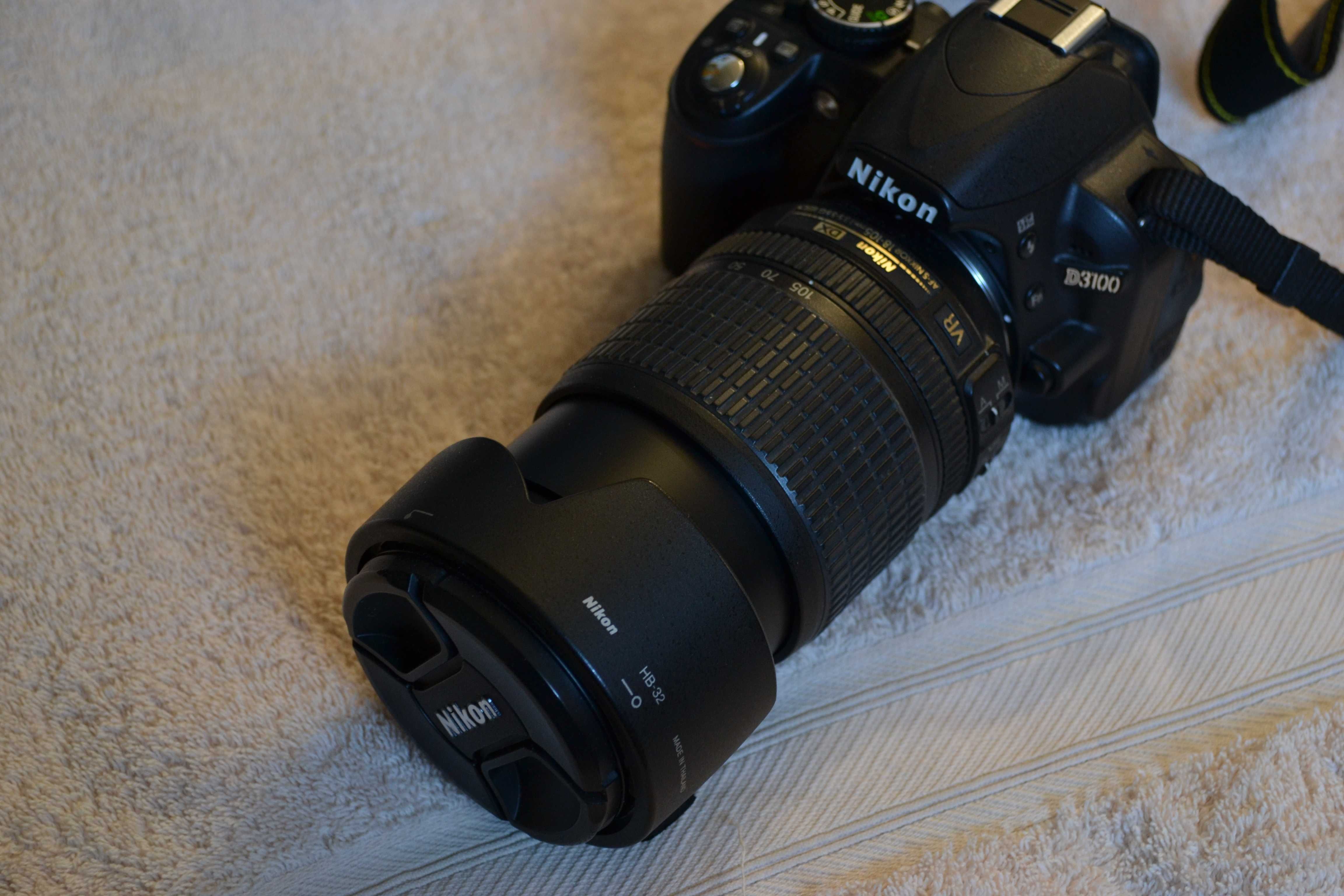 Nikon D3100 ca nou 1500cadre-Obiectiv 18-105