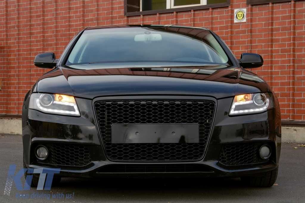 Grila Centrala  Audi A4 B8 (2007-2012) RS Design Negru Lucios