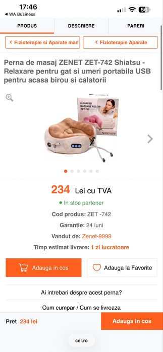 Perna masaj cu acumulator Avion/Masina/Casa