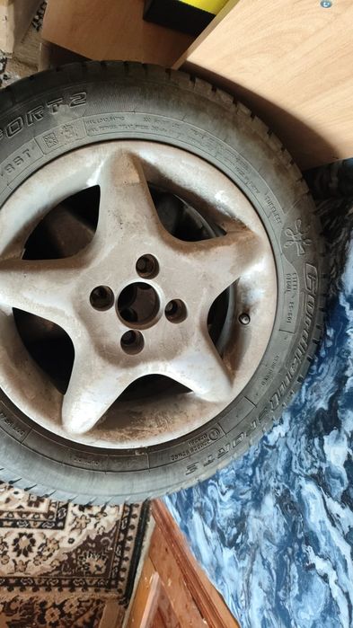 Продам 4 балона летней резины на 14 с дисками кордиант р