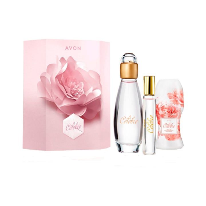 Set Celebre Avon: parfum, mini-parfum, roll-on