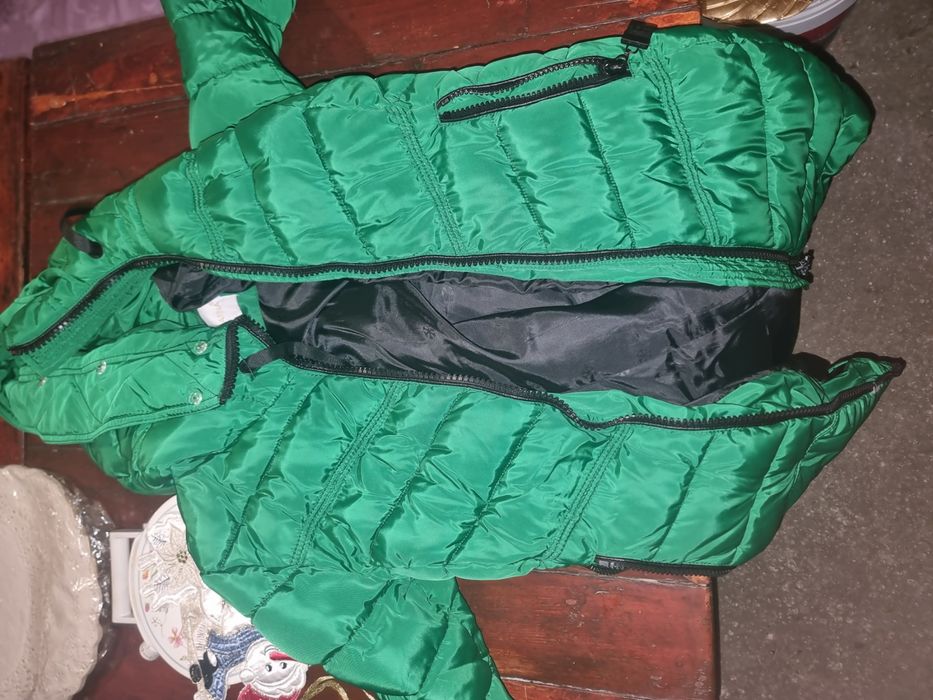 Дебело зимно яке с естествен косъм