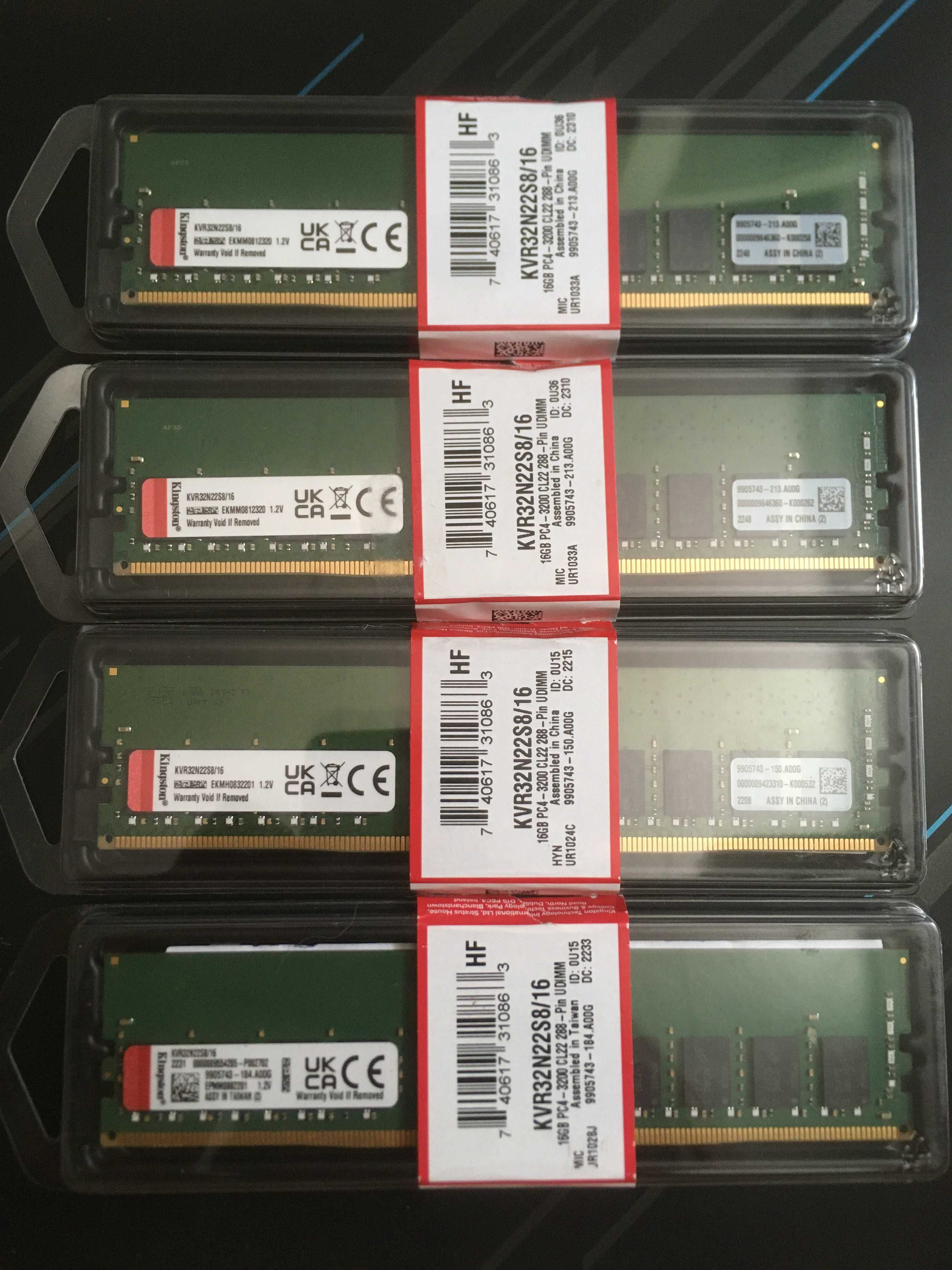 Памет Kingston 64GB (4x16GB) DDR4 3200MHz CL22
