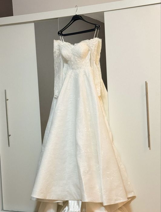 Rochie de mireasa tip printesa, handmade