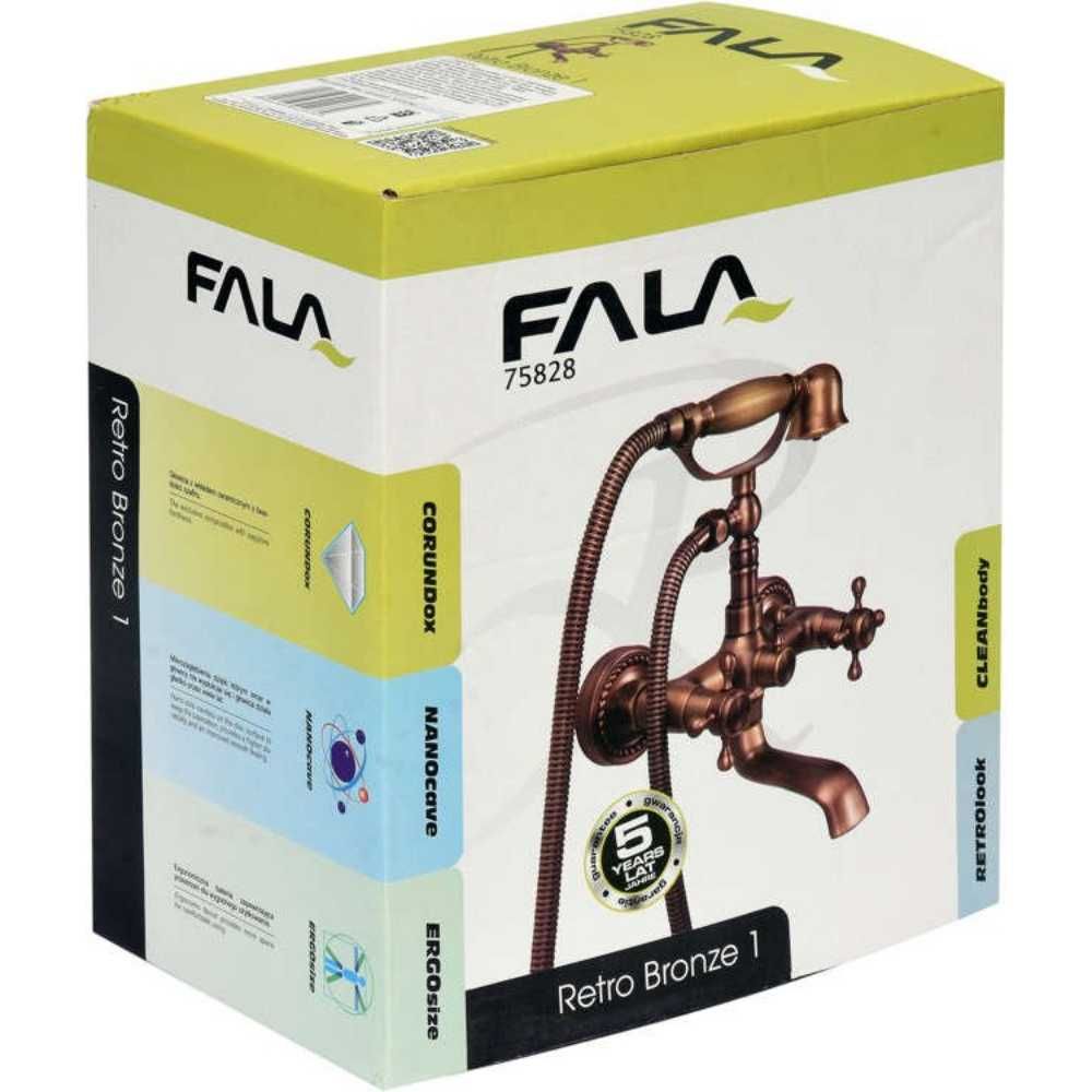 Смесител за баня с душ слушалка Fala Retro Bronze 1